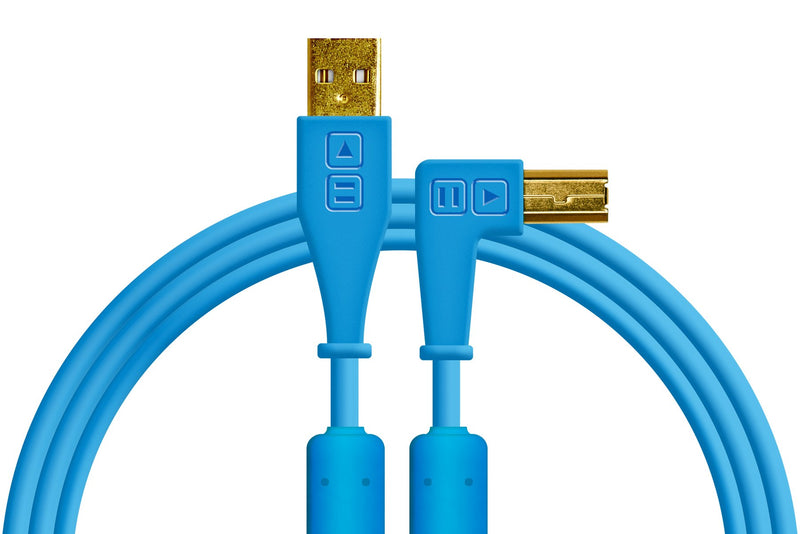 Chroma Cables Audio Optimized USB-A Right Angle Cable (Blue)