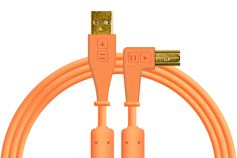 Chroma Cables Audio Optimized USB-A Right Angle Cable (Blue)