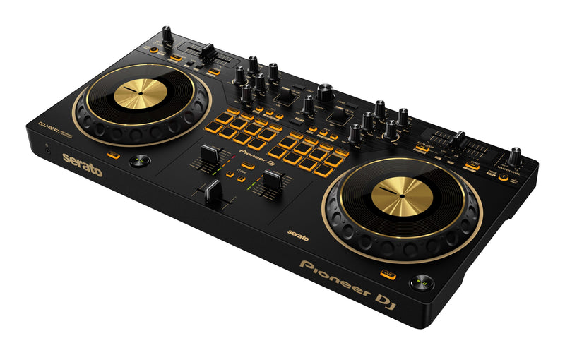 Pioneer DDJ-REV1-N Scratch-Style 2-Channel DJ Controller for Serato DJ Lite - Gold Edition (Optional Shell Case)
