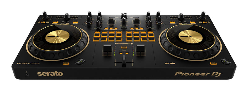 Pioneer DDJ-REV1-N Scratch-Style 2-Channel DJ Controller for Serato DJ Lite - Gold Edition (Optional Shell Case)