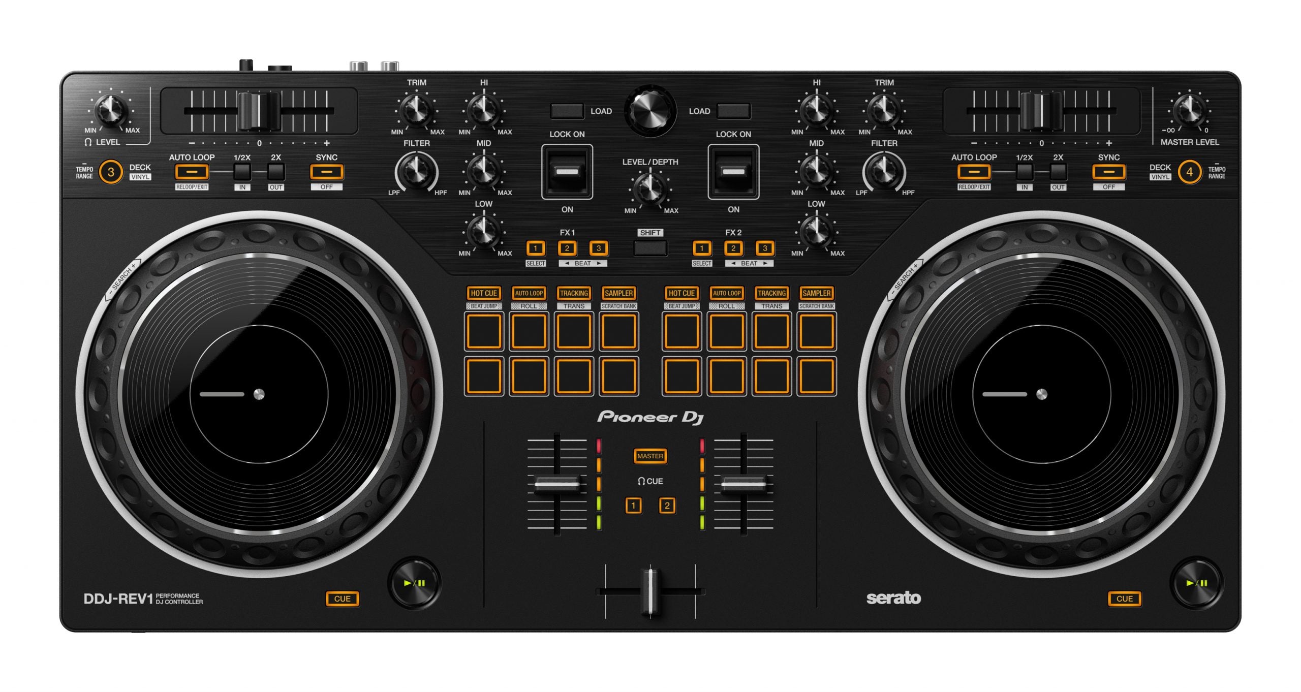 Pioneer DDJ-REV1 Scratch-Style 2-Channel DJ Controller for Serato DJ Lite (Optional Shell Case) LOW STOCK