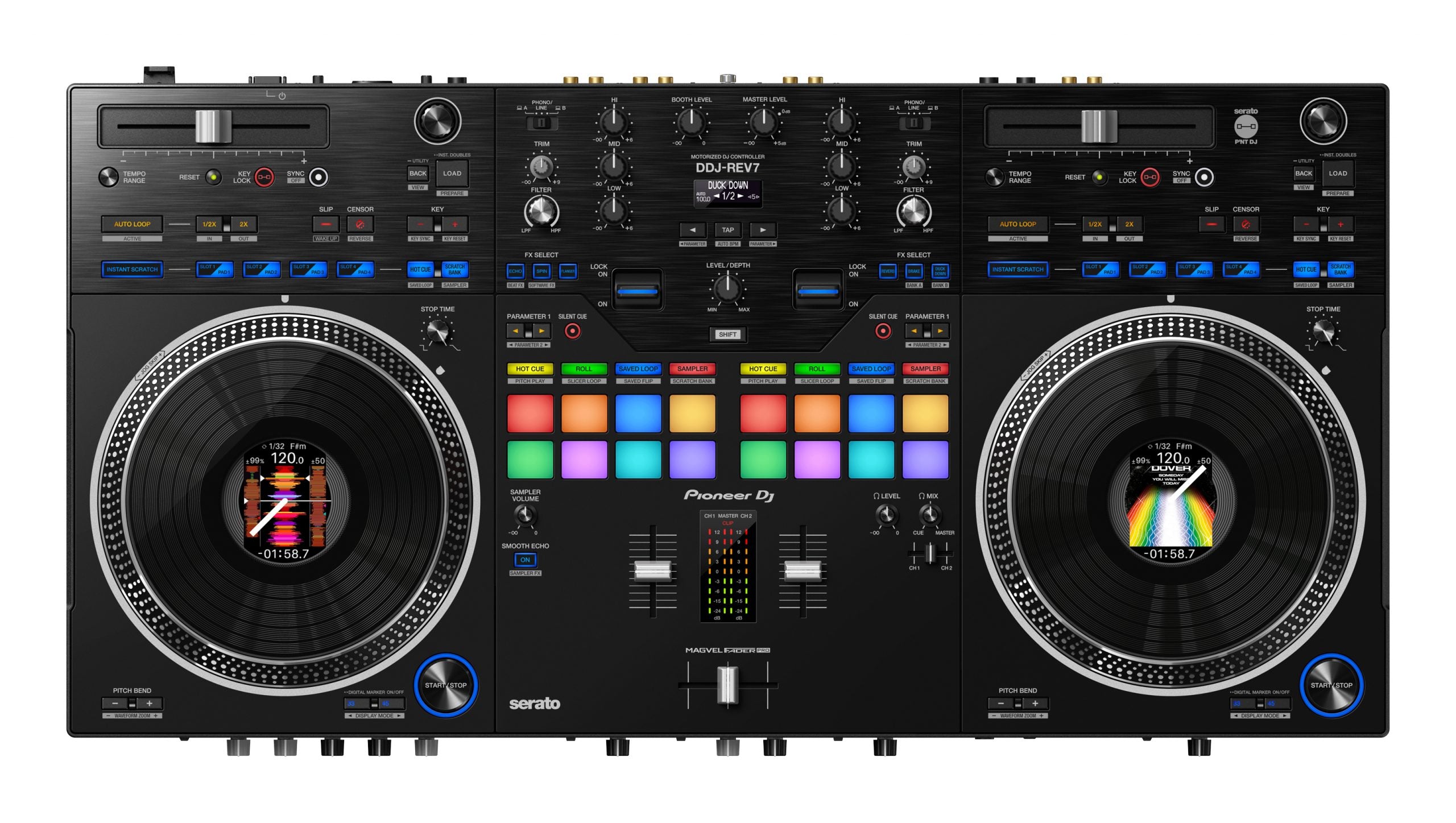 Pioneer DDJ-REV7 Battle-Style 2-Ch Pro DJ Controller for Serato DJ Pro