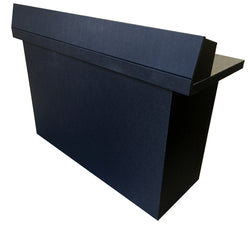 Portable Heavy-Duty DJ BOOTH-TABLE | Black Tolex Vinyl Covered