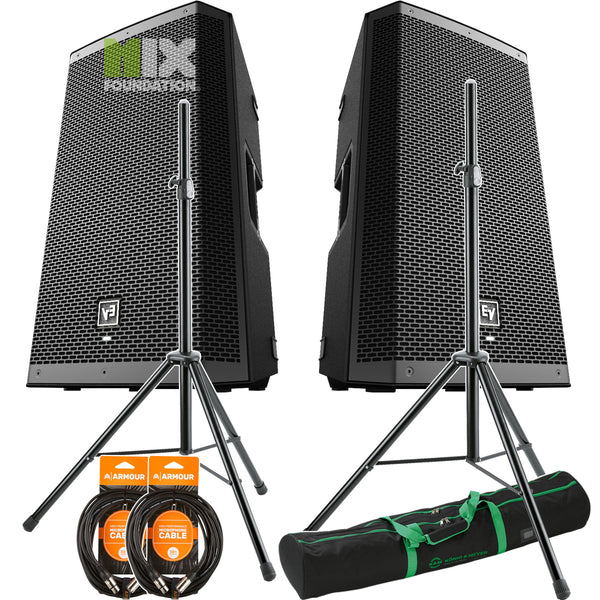 Electro-Voice ZLX-12BT 12" Powered Loudspeakers & Stands Package System