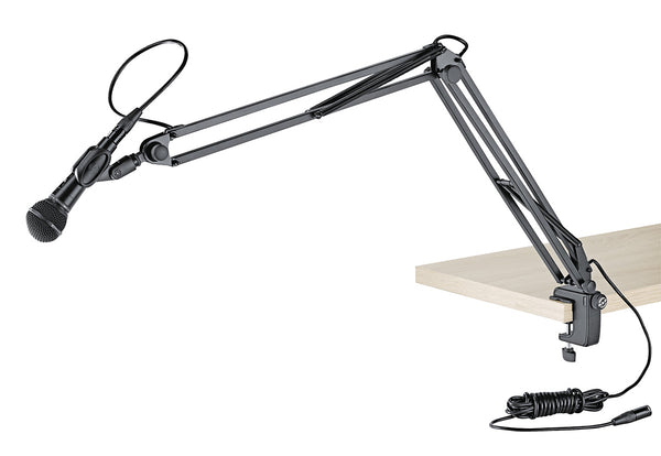 K&M 23850 MICROPHONE DESK ARM with Integrated Mic Cable | 5 Year Warranty