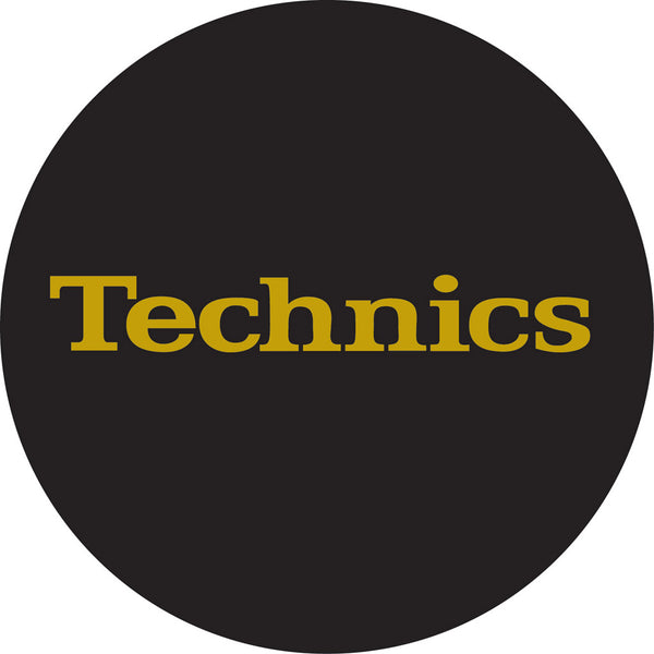 Technics Gold Foil Slipmat  | Pair | Black