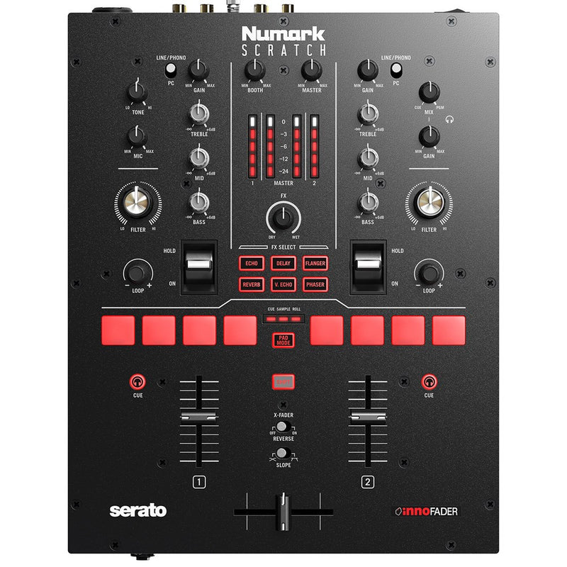 Numark SCRATCH Mixer for Serato DJ X Pioneer PLX-500 Turntable Beginner Package