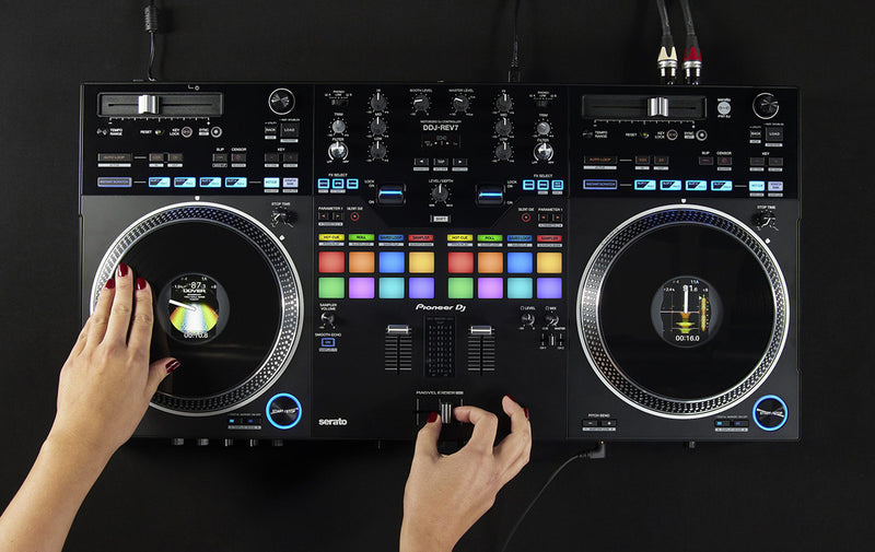 Pioneer DDJ-REV7 Battle-Style 2-Channel Professional Controller for Serato DJ Pro w/ FREE Pioneer DJ Headphones