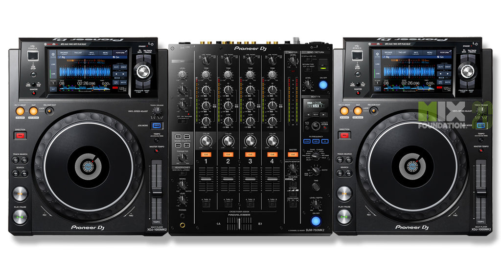 Pioneer XDJ-1000 MK2 X DJM-750MK2 Digital DJ Package - Mix Foundation