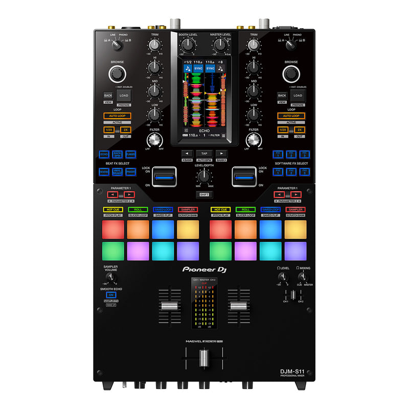 Pioneer DJM-S11 Professional 2-Channel Mixer for Serato DJ Pro & Rekordbox