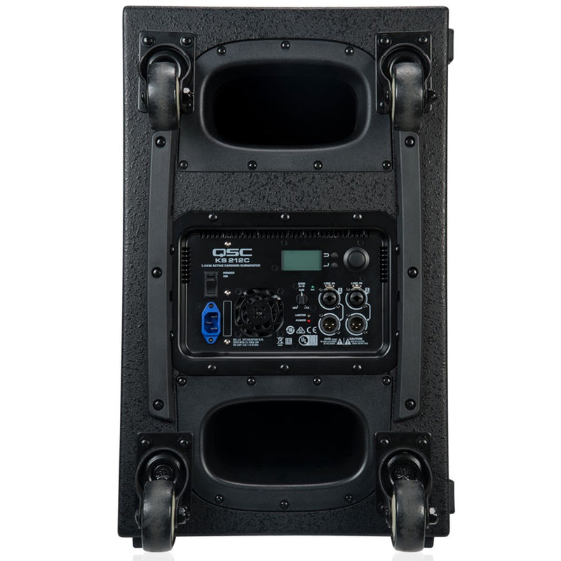 QSC K10.2 + KS212C | 7.6KW Powered 10" Speakers with Powered Dual 12" Sub & Stands Package System 3