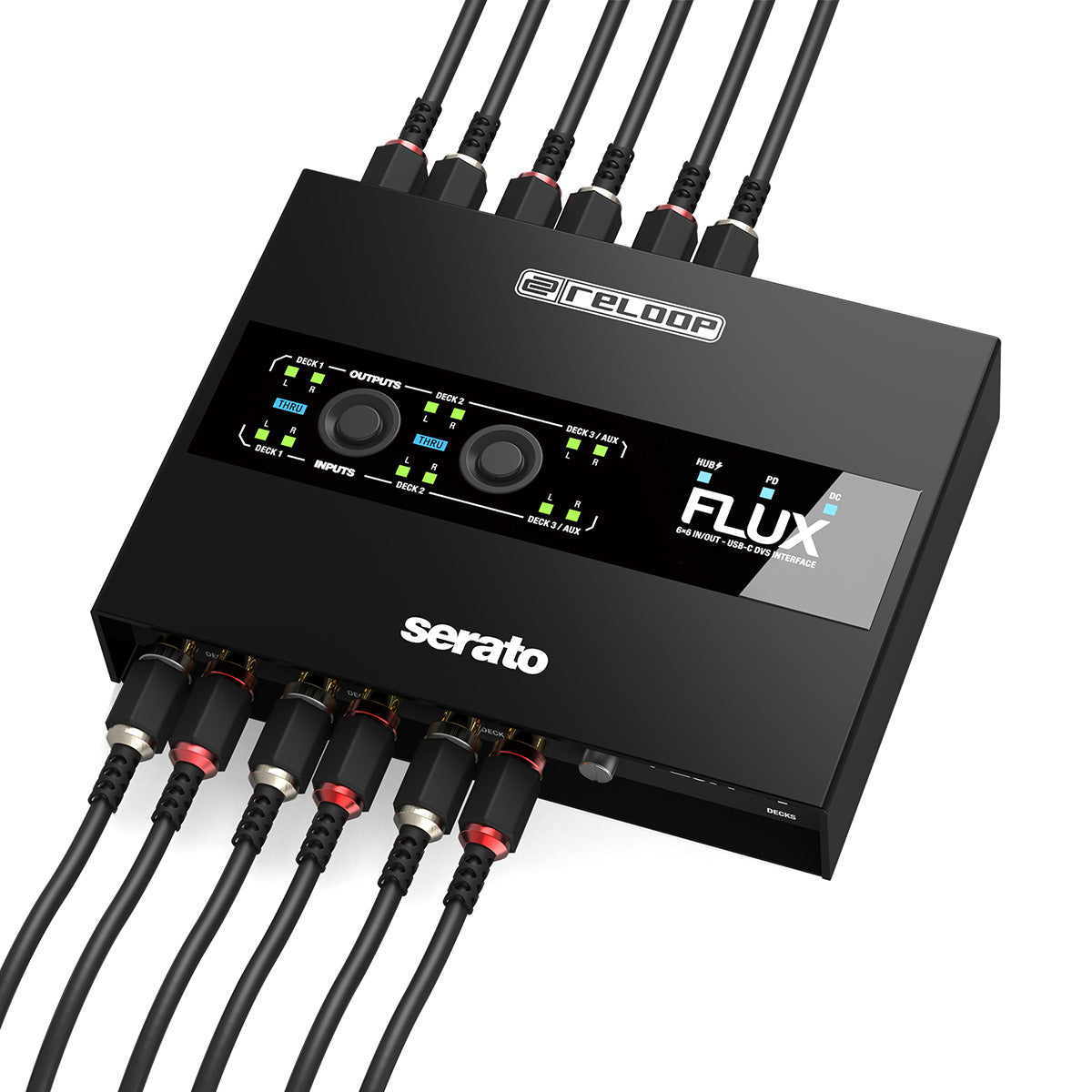 Reloop FLUX Serato DJ Pro , USB-C対応 Reloop Flux | Serato DJ Pro対応の6×6 IN/OUT USB-C DVSオーディオ