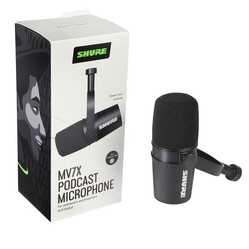 Shure Motiv MV7X XLR Dynamic Podcasting Microphone NZ AUTHORISED