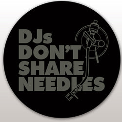 DMC DJs Don't Share Needles Slipmats (Pair) - Black/GreyPrint