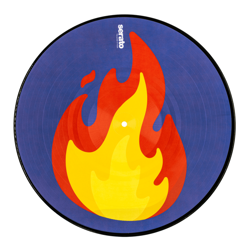 Serato EMOJI Series 12" Control Vinyl #2 Flame/Record (Pair)
