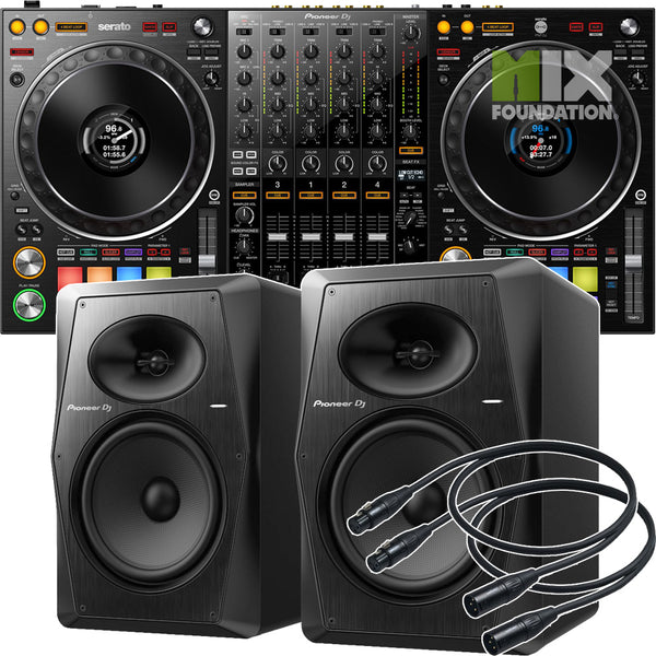 Pioneer DDJ-1000SRT 4-Channel Controller for Serato DJ Pro X VM-70/VM-80 Monitors Package