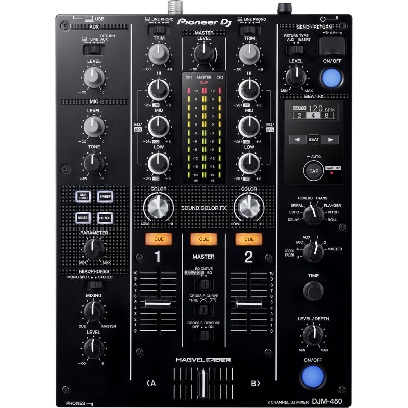 Pioneer DJM-450 2-Channel DJ Mixer with Rekorbox DJ