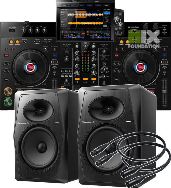 Pioneer XDJ-RX3 All-In-One DJ System for Rekordbox & Serato DJ X VM-70/VM-80 Monitors Package