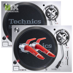 Technics SL-1200MK7 Direct Drive DJ Turntable (PAIR) with Ortofon Concorde Digital Cartridges Package