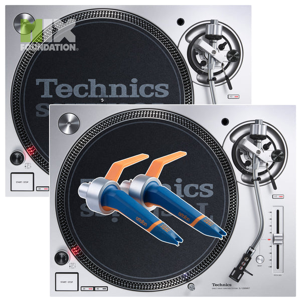 Technics SL-1200MK7 Direct Drive DJ Turntable (PAIR) with Ortofon Concorde DJ Cartridges Package