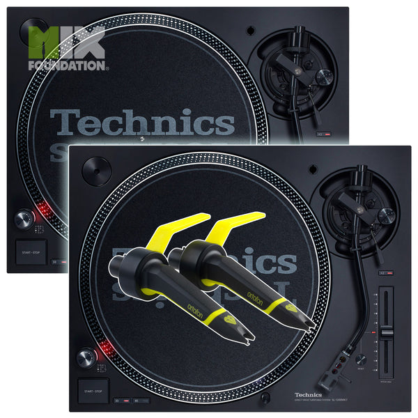 Technics SL-1210MK7 Direct Drive DJ Turntable (PAIR) with Ortofon Concorde Club Cartridges Package  LTD STOCK