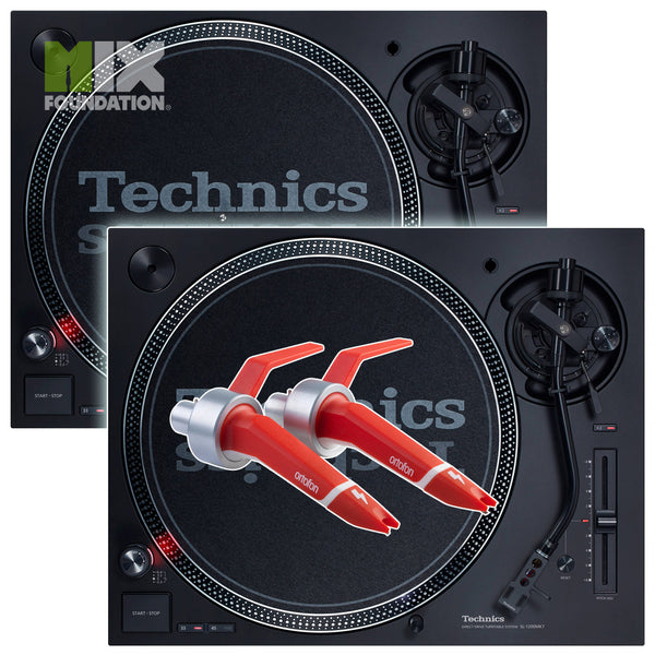 Technics SL-1210MK7 Direct Drive DJ Turntable (PAIR) with Ortofon Concorde Digital Cartridges Package  LTD STOCK