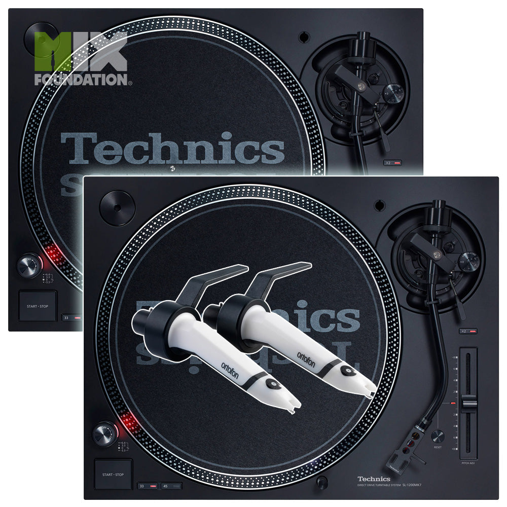 Technics SL1210MK7 DJ Turntable (PAIR) w/ Ortofon Scratch Cartridges